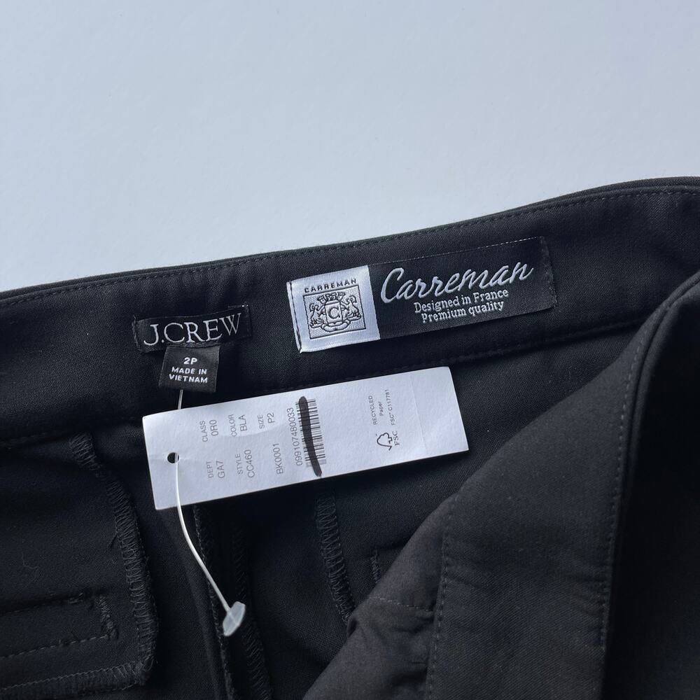 J.Crew Petite Slim Tapered Pant in Four Season Stretch Black Size 2P NWT - Picture 7 of 7
